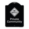 Signmission Designer Series-Private Community With No Outlet Symbol, 24" x 18", BS-1824-9785 A-DES-BS-1824-9785 - alternate 1